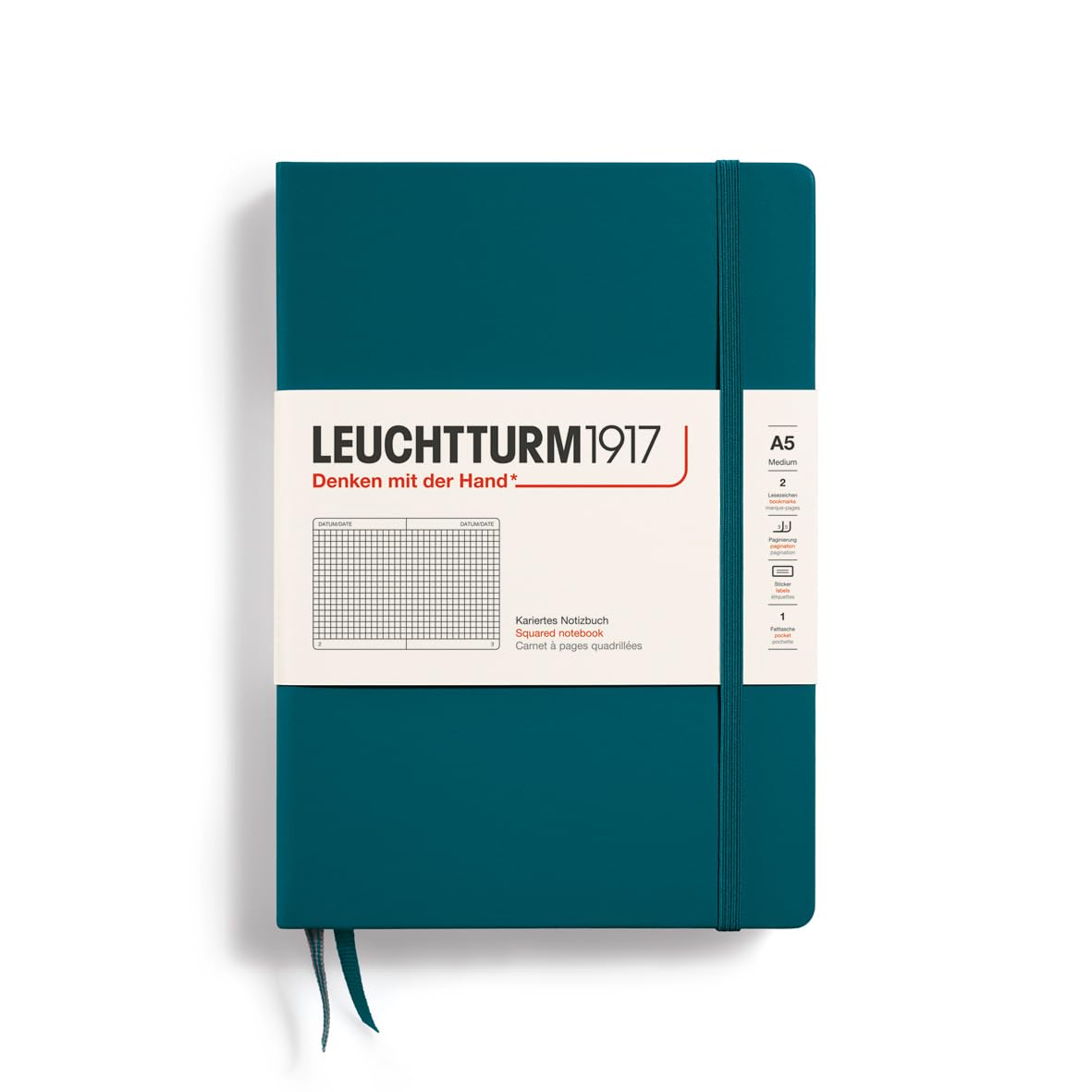 

LEUCHTTURM1917 Notebook A5 Grid Pacific Green 359693