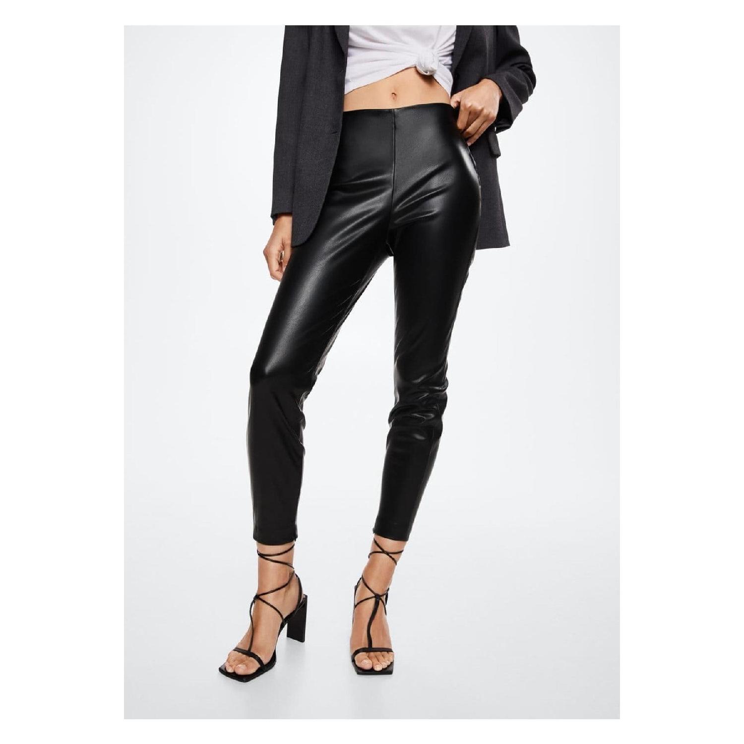 

Leather Look Legging With Slits On The Legs 52-54 чорний