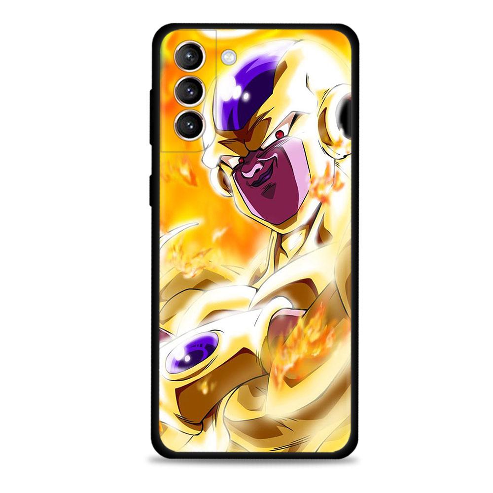Dragon ball Golden Frieza telefonfodral för Samsung Galaxy S21 S20 FE S22 Ultra S10 S9 S8 Plus S10e Note 20 Ultra Silikonskydd