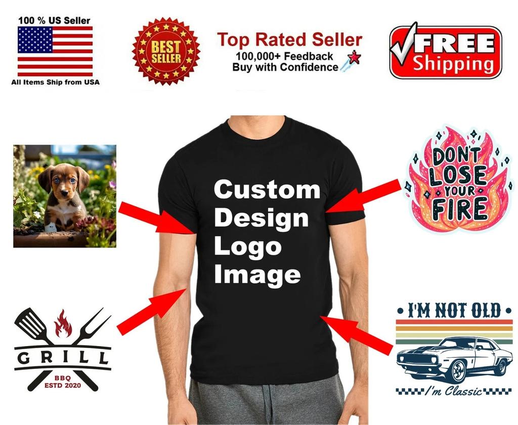 Magliette Personalizzate, T-shirt Personalizzata, Logo Personalizzato, Immagine, Foto, Stampa DTG