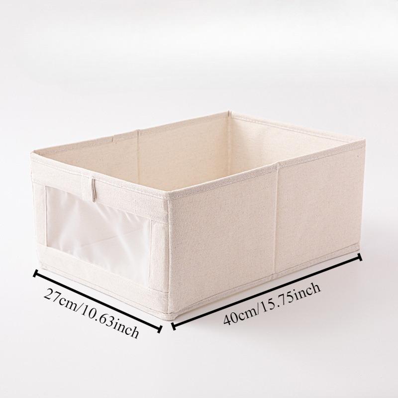 1 Stück große faltbare Aufbewahrungsbox mit transparentem Fenster - Strapazierfähiger Stofforganizer für Kleidung, Bettwäsche & Laken