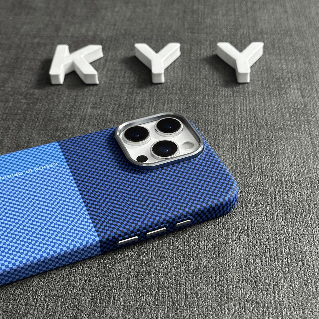 Applicable To IPhone17PROMAX Kevlar Color Block Magnetic Phone Case Apple 16 Skin Feeling Protective Case 14