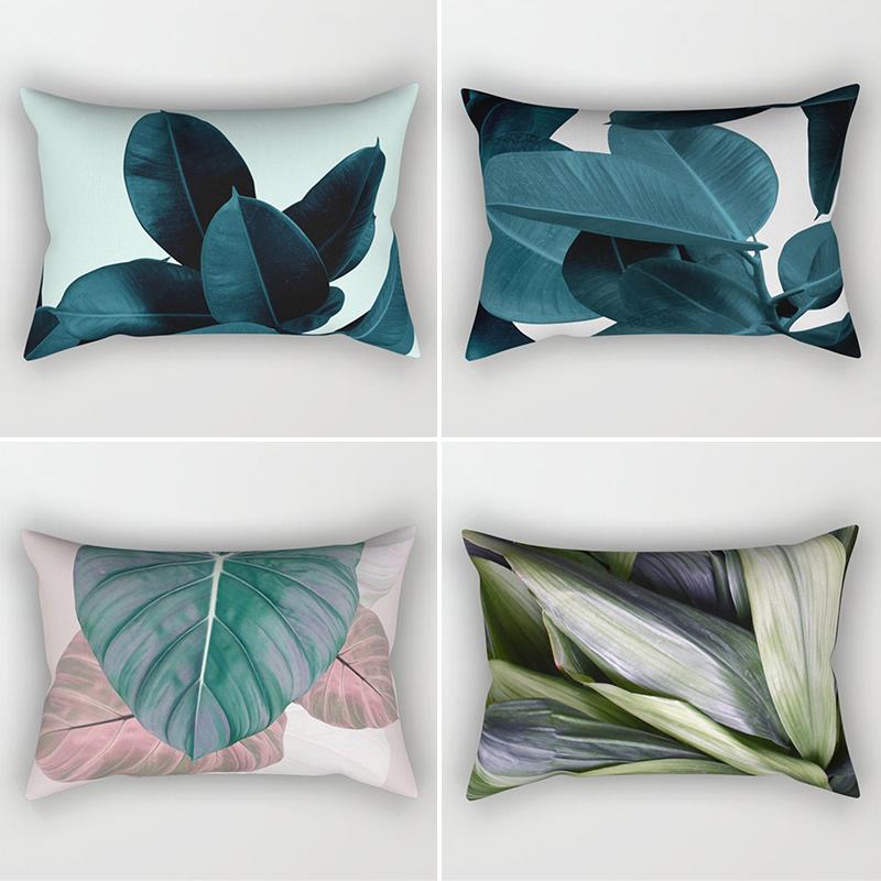 30x50cm Grün Tropische Blätter Pflanze Kissenbezug Wohnzimmer Stuhl Heimdekoration Regenbogen Blume Frucht Sofa Kissenbezug