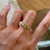 Xiaohongshu Vintage Square Sugar Diamond Ring - Women's High-End Light Luxury Fashion
