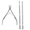 3Pcs/Lot Set With Cuticle Scissor&Pushers For Art Beauty Kit Tool