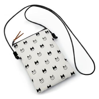 SOTONEKO JAPAN Smartphonehoesje, Smartphone Schoudertas, Klein, Heren en Dames, Gemaakt in Japan, Stijlvol, Kat, Hachiware