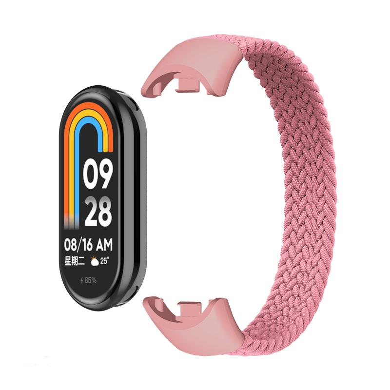 Geflochtene Solo-Schlaufe für Xiaomi Mi Band 8 9 Armband Zubehör Elastische Nylon-Uhrenbänder Ersatz correa bracelet für Miband 8 NFC