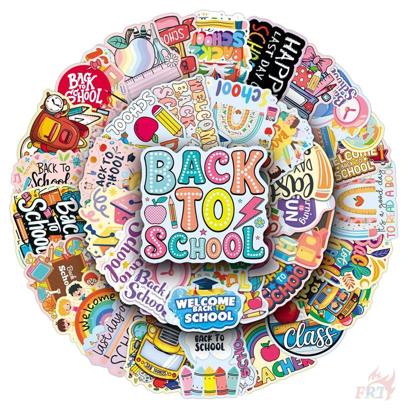 50Pcs/Set Back To School Stickers DIY Fashion Waterproof Doodle Decals Stickers