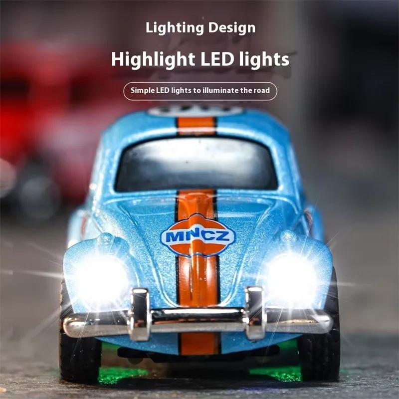 Retro Alloy Beetle Toy 1:64 Mini Car 2.4G Remote Control Long Battery Life Wireless Car Kids Gift Ideal For Home And Outdoor Toy