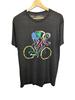 Vintage 80s Bicycle T-Shirt Distressed Paper Thin Black Sz L Single Stitch Unisex T-Shirt