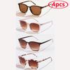 Protective Glasses 4pcs Fashion Square Small Sunglasses Women Multi Color Sun Glasses Female Y2K Retro Hip Hop Shades UV400