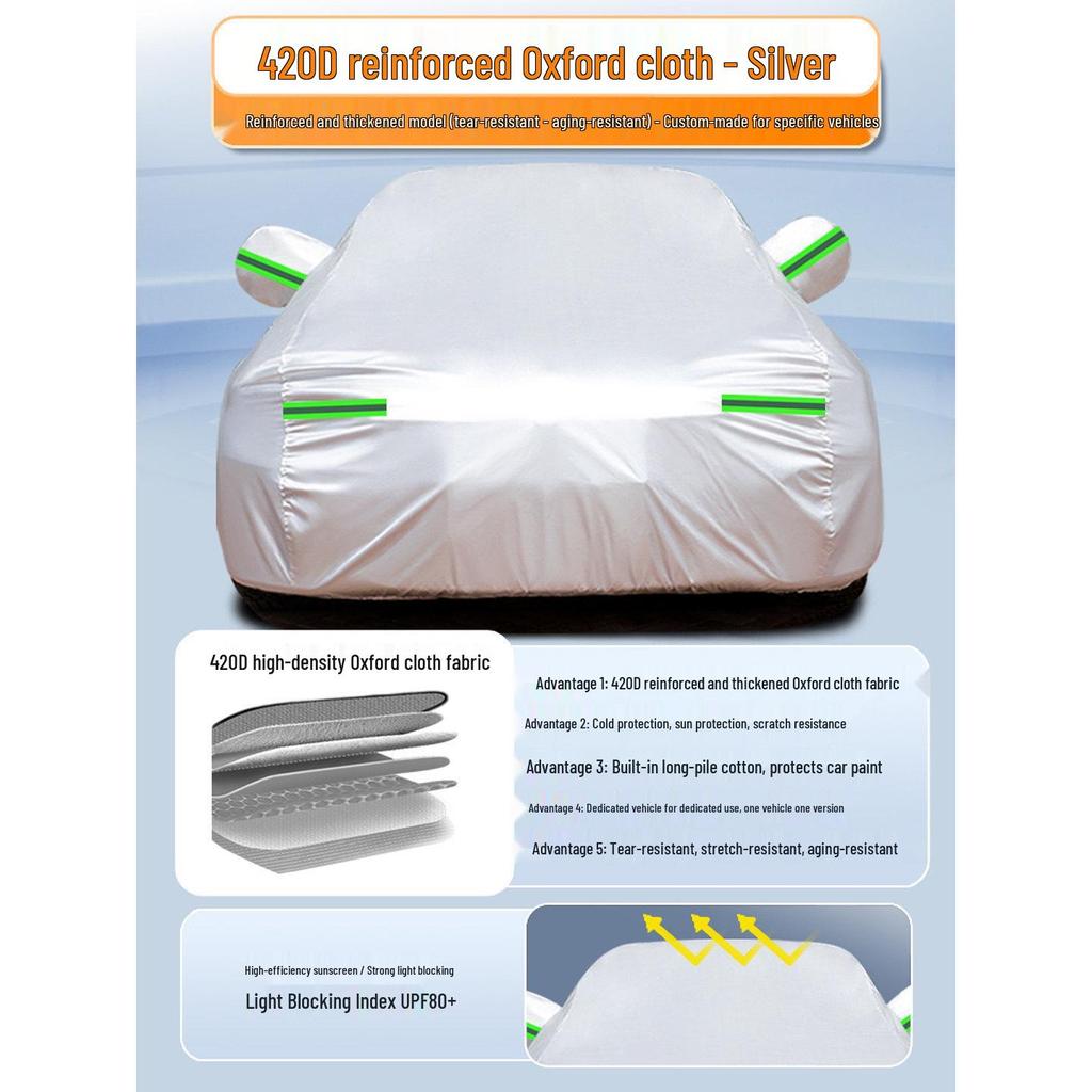 Chery Fengyun T9 A9L A8 Car Cover - All-Season Sun, Rain, and Heat Protection, Universal Fit, Thickened Design