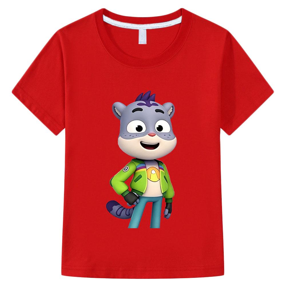 

The Creature Cases Children s Cartoon Print T-Shirt 100% Cotton Kids Tees Cute Boys Girls Top O-Neck Short Sleeve Summer Toddler 100 червоний