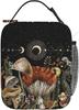 Vintage Mushroom Cute Forest Magic Leaf Forest Insulated Lunch Bag Portable Reusable Zipper Lunch Box For Men Women Work Picnic