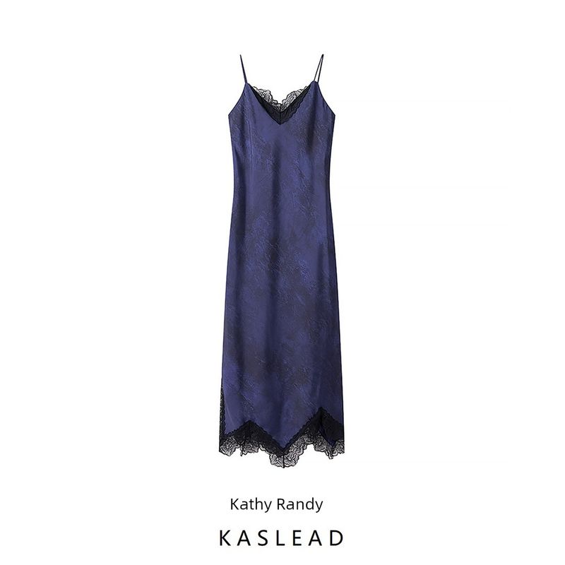 Kaslead New Arrival Women's Clothing Fashion Style Fashion Minimalist Casual Lace Patchwork Dress