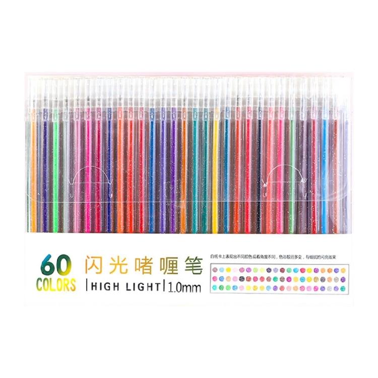 Glitters Gel Pen Multiple Color Glitters Pen for Making Card Colored Gel Marker for Coloring Journaling Drawing Craft