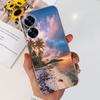 For Realme C55 4G Case 2023 Phone Cover Beautiful Flower Painted Soft Funda Clear Coque For Realme C55 2023 Bumper RealmeC55 Bag