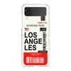 Phone Case For Samsung Galaxy Z Flip 3 4 5 Hard Folding PC World City Travel Ticket New York Label For Samsung Z Flip 6 Cover