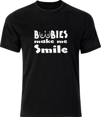 BOOBIES MACHEN MICH GLÜCKLICH - Freches Lustiges Slogan T-Shirt für Herren Geburtstag Geschenkidee