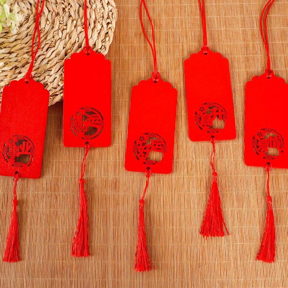 Good Luck Wood Blessings Cards Good Fortune Chinese New Year Pendants  Wedding