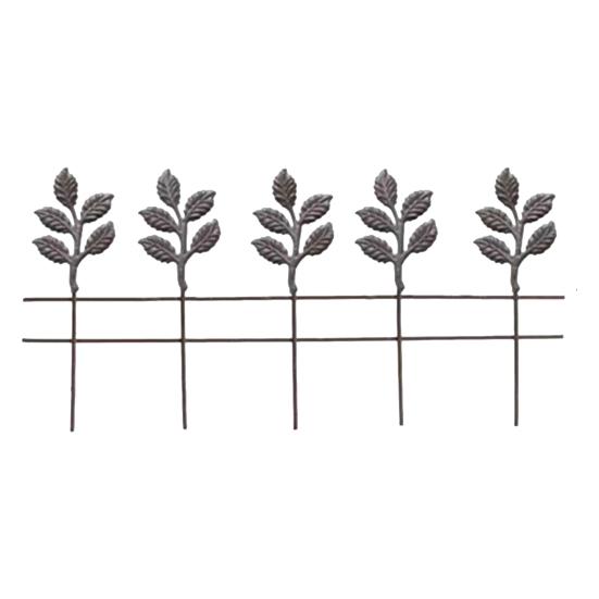 Vintage Iron Garden Fence Stake, Decorative Flower Bed Edging Landscape Border, Outdoor Yard Lawn Mini Fence Stake