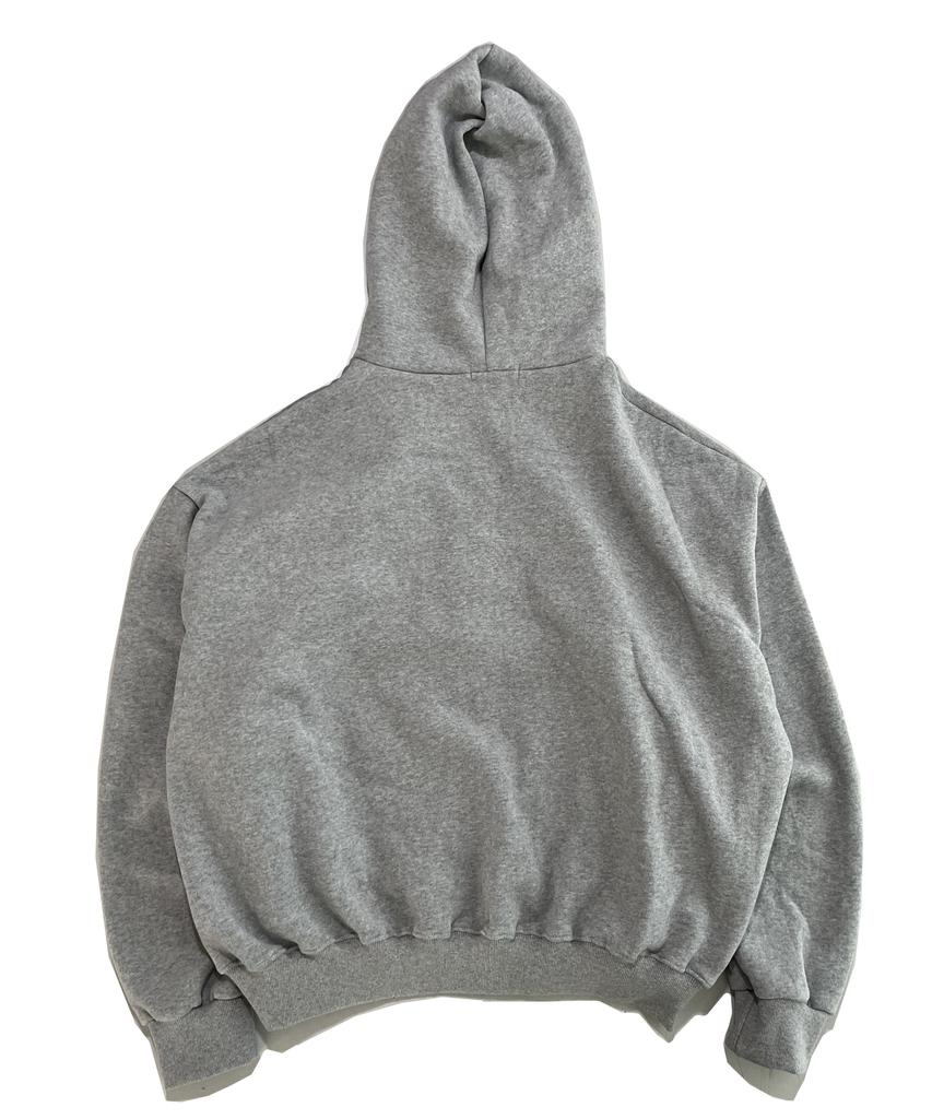 Sk8Er Rock Star Napping Sweat Hood Zip-Up ((Melange Gray))