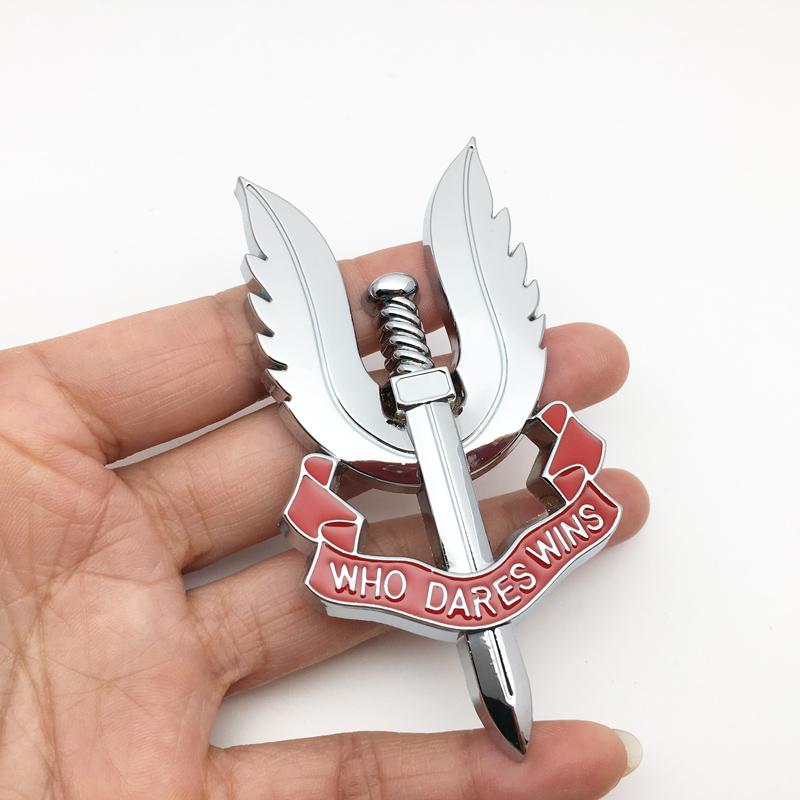 Car Styling Sticker British Army Air Service Who Dares Wins Emblem Badge Decals Automobiles Motorcycle Accessories