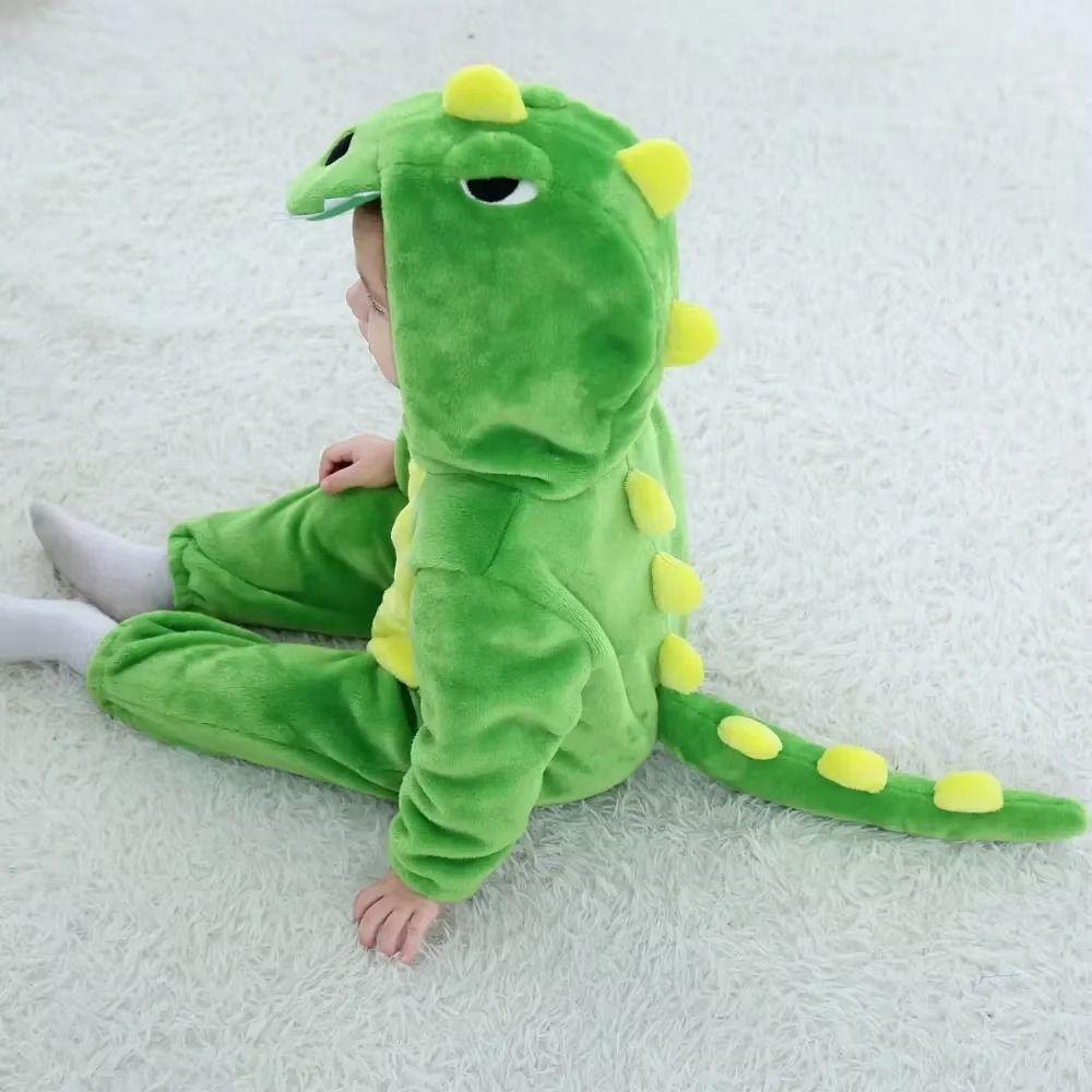 Soft Baby Hooded Rompers Coral Fleece Children Pajamas Kawaii Infant Jumpsuits Autumn
