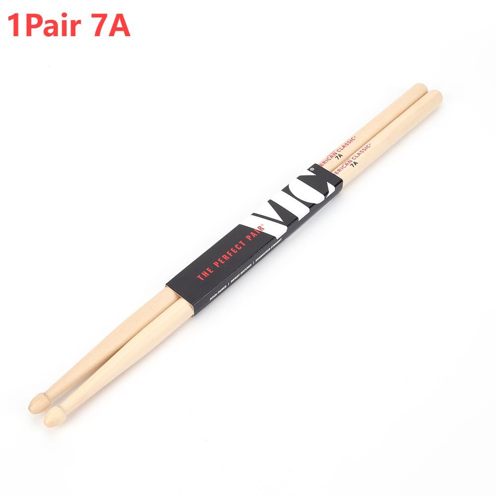 1-10Pairs Beginners Drumsticks Consistent Weight and Pitch Jazz Drum Sticks Wood Tip American Hickory Drumsticks for Percussion