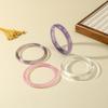 4 Stück/Set Runde Harzarmbänder Halbtransparente Acryl-Manschetten Leichte Punk-Armband-Sets Für Frauen