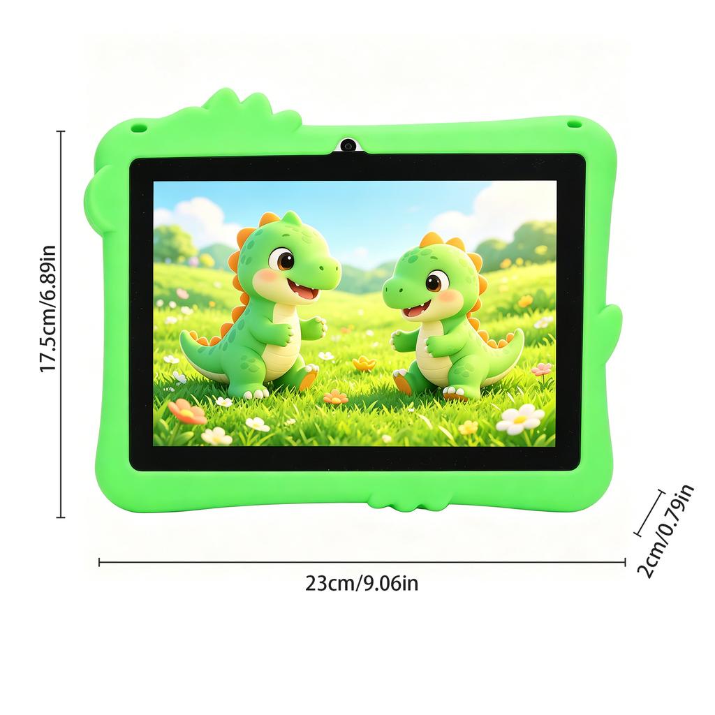 Kindertablett 8 Zoll HD-Bildschirm, für Android 8.1, 2 GB + 16 GB ROM, Dual-Kameras und verstellbarer Ständer, stoßfeste Hülle mit