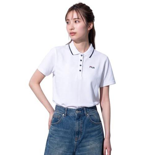 FILA Women DRY Long Sleeve Polo Shirt White Size M FL2028 Quick Dry UV Cut Antibacterial Odor Resistant Sportswear