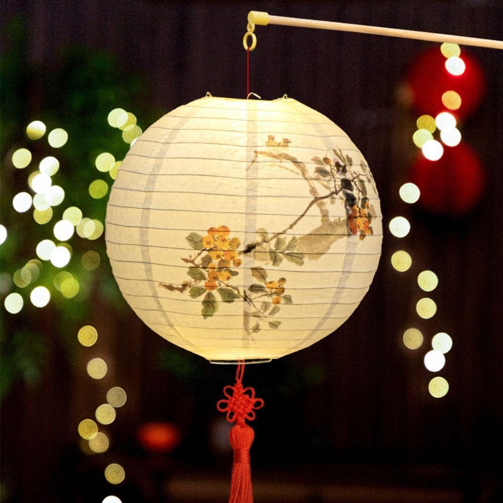 

Подвесной китайский фонарь из бамбуковой бумаги, бумажный фонарь, фестиваль фонарей середины осени style 7
