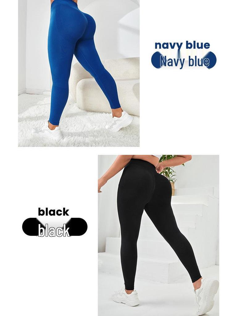 Plus Size Seamless Quick-Dry Peach Butt Yoga Leggings for Women