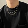 Titanium Steel Square Snake Chain Male Simple and Versatile  Square Snake Bone Chain Light Luxury High-grade Sensory Chain Collarbone Chain Female