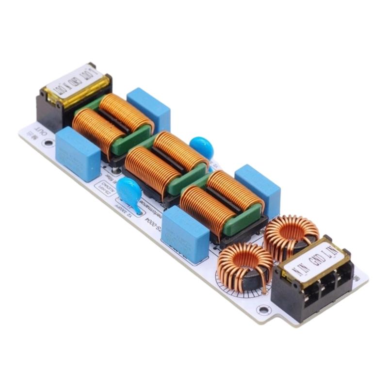 

Тонкий 4-ступеневий фільтр-пригнічувач електромагнітних перешкод 110-250В Для аудіо/відео обладнання 6А 10А струм