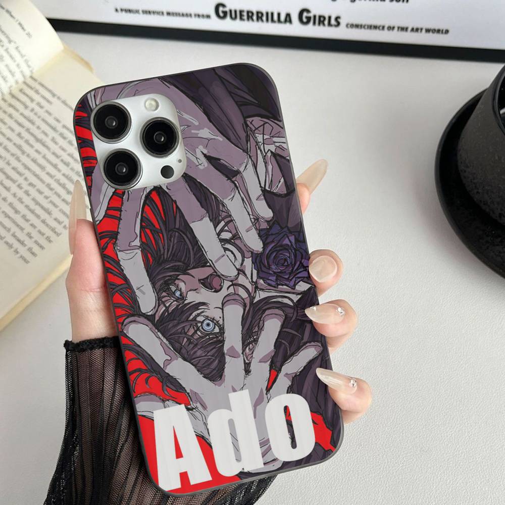 Virtual Singer Ado For Phone 17 16 15 14 13 12 11 Pro Max Plus Pro Air Phone Case Corrugated Stripe Back Cover