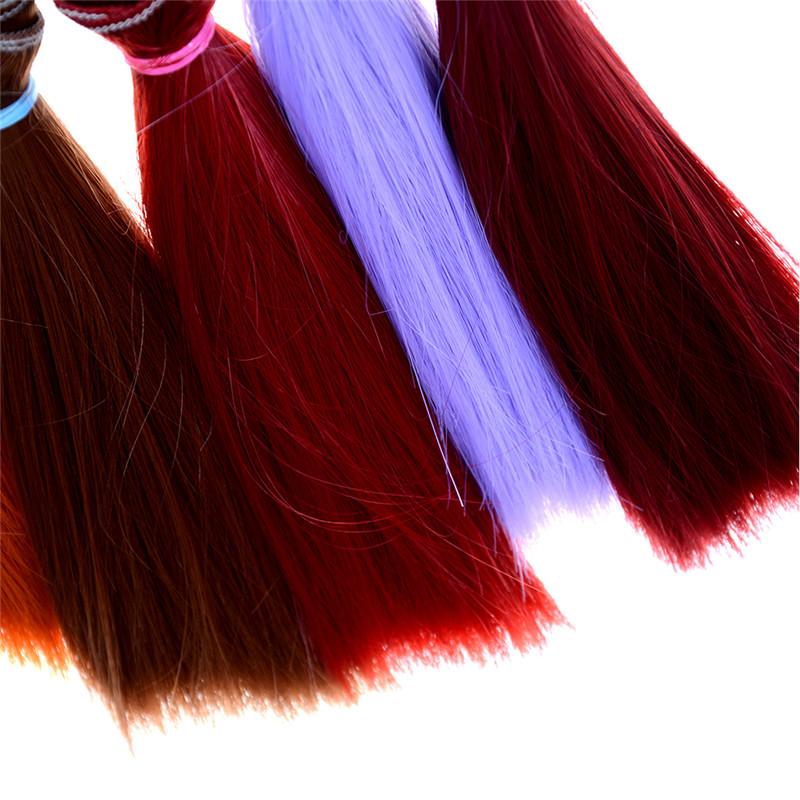 1 Stück 15 cm Länge natürliche Farbe dick 1/3/1/4 1/6 Bjd Perücken Puppenhaar