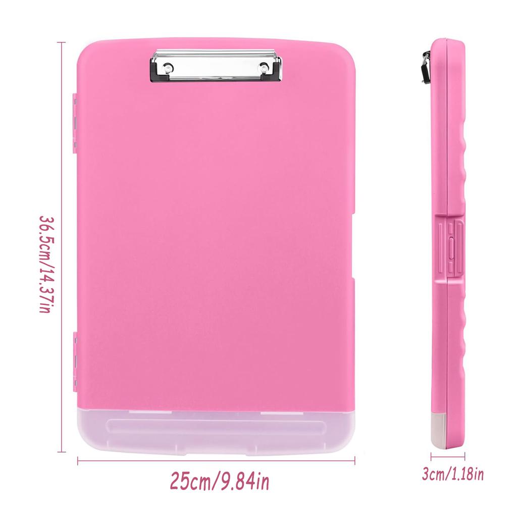 File Clipboard with Storage, HeavyDuty, High Capacity Plastic PaperClips with Pen Holder, EssentialSchool and Office Supplies