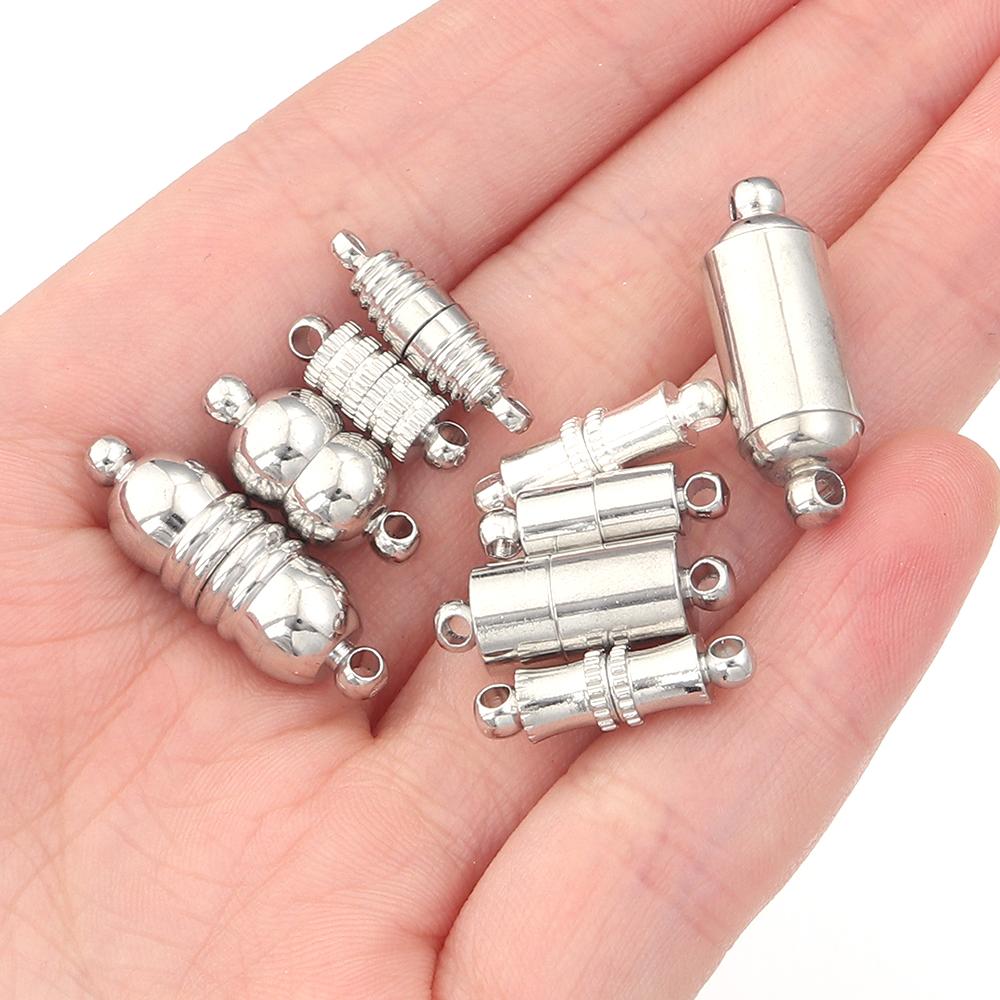 5 Stück/Los Starke Magnetische Verschlüsse Kupferbeschichtet Magnet Endverschluss Verbinder Für Schmuckherstellung DIY Lederband Armbänder Halskette