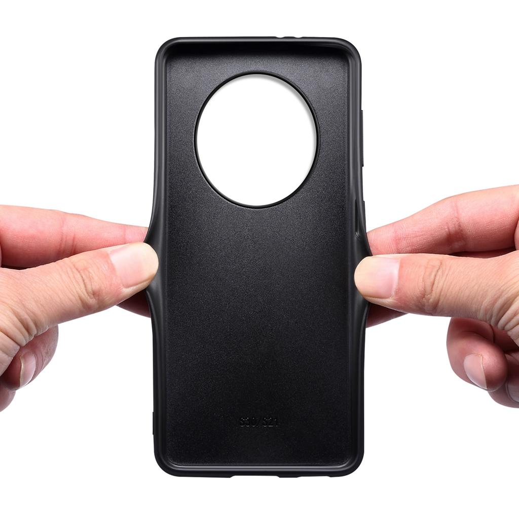 For Huawei Mate 50 Pro 4G Case Leather Coated PC+TPU Protective Phone Cover