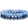 Popular Blue Jade Natural Stone Elastic Beaded Bracelet for Men and Women
