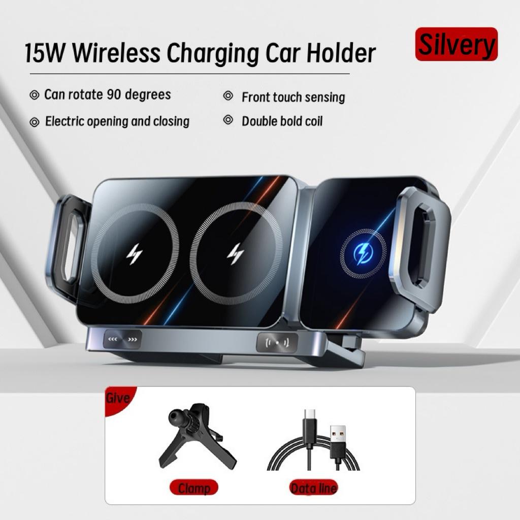 Car Folding Screen/regular Phone Holder Wireless Fast Charging Car Interior Universal Wireless Charging Car Interior Vent Clip