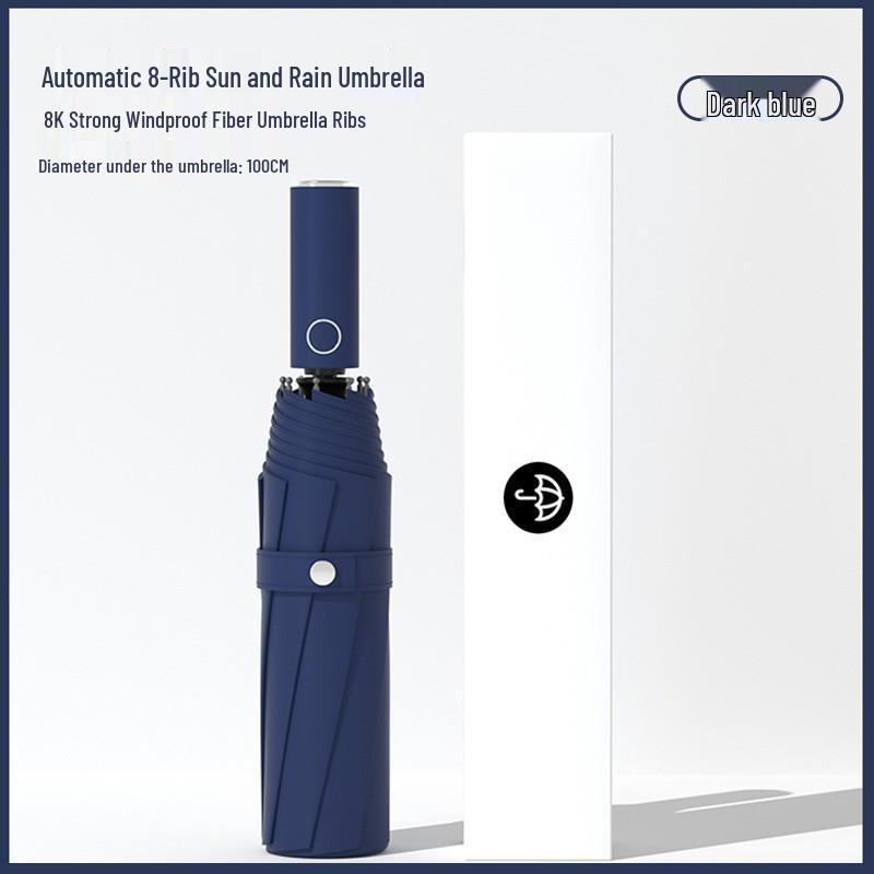 

New Double-Layer Foldable 84-Rib Automatic Umbrella - Reinforced Windproof, Sun & Rain Protection, Large Size for Men