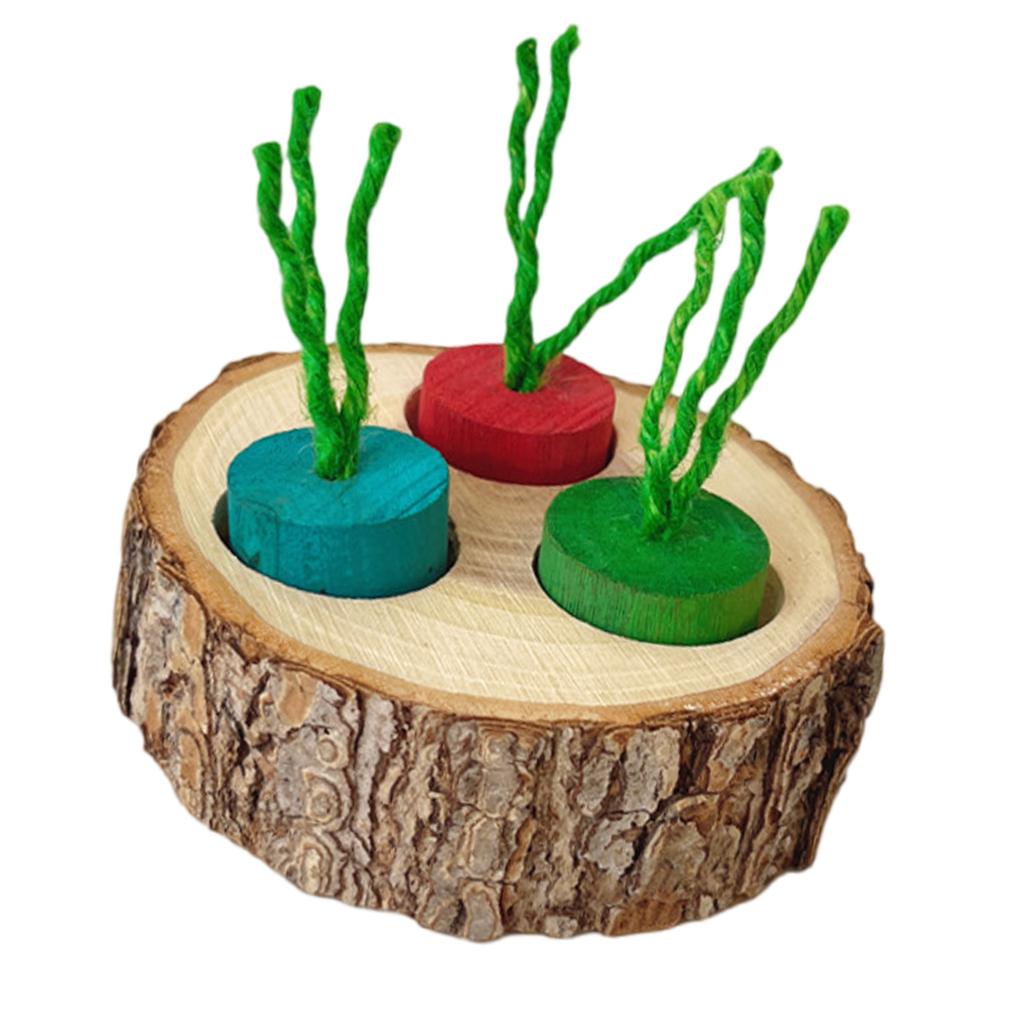 Malá hračka na krmení pro morčata Dřevěné krmítko pro králíky Hračka na krmení Puzzle deska Tréninkové pamlsky pro malá zvířata Krmítko