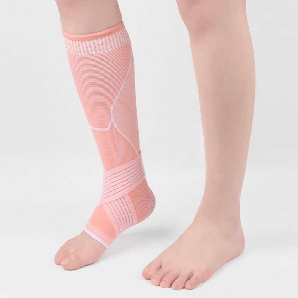 Black Pink Ankle Protection Socks Silicone Anti Slip Dots Sport Calf Guard  Basketball Soccer