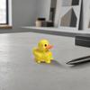 3D Printed Melting Yellow Duck Figurine Cute Funny Desktop Decor Bright Yellow Mini