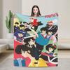 Manga Ranma 1⁄2 Blankets Adventure Martial Comedy Fleece Funny Breathable Throw Blankets for Chair Covering Sofa Textile Decor