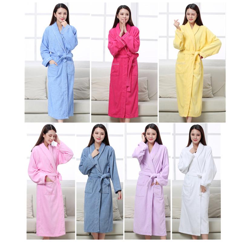 Cotton Bathrobe: Men's & Women's Yukata for Autumn/Winter, Adult Hotel-Style.