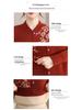 Velvet Qipao Collar Sweater for Middle-Aged & Elderly - Winter One-Piece Stylish Top with Thickened Base Layer.